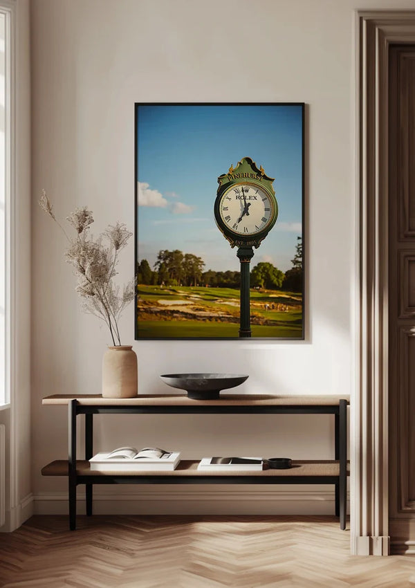 Rolex Outdoor Clock on Pillar in Green Park Painting