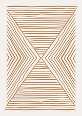 Horizontale Verticale Lijnen Goud Beige Geometrisch Minimalistisch Kunst Canvas Schilderij