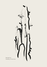 Cactus Lijntekening Zwart Wit Minimalistisch Botanisch Kunst Canvas Schilderij