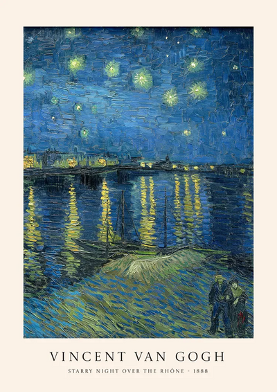 Van Gogh Starry Night Over the Rhône Impressionistic Canvas Painting