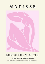 Matisse Berggruen Pink Abstract Female Figure Exhibition Poster Canvas Painting