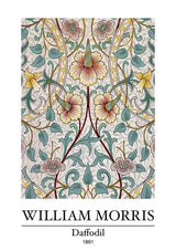 William Morris Daffodil Symmetrical Floral Pattern Canvas Painting