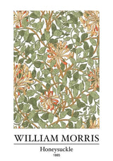 William Morris Honeysuckle Botanical Pattern Green Leaves Canvas Painting