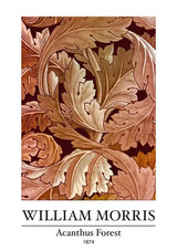 William Morris Acanthus Forest Terracotta Amber Warme Herfstbladeren Canvas Schilderij