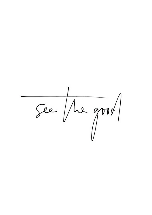 See the good typography canvas painting in cursive handwriting on a white background