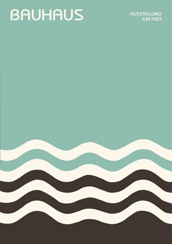 Bauhaus Golf Pattern Black White Mint Green Painting