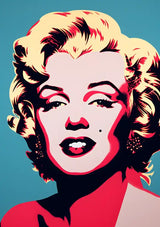 Marilyn Monroe Pop Art Colorful Portrait Canvas Painting