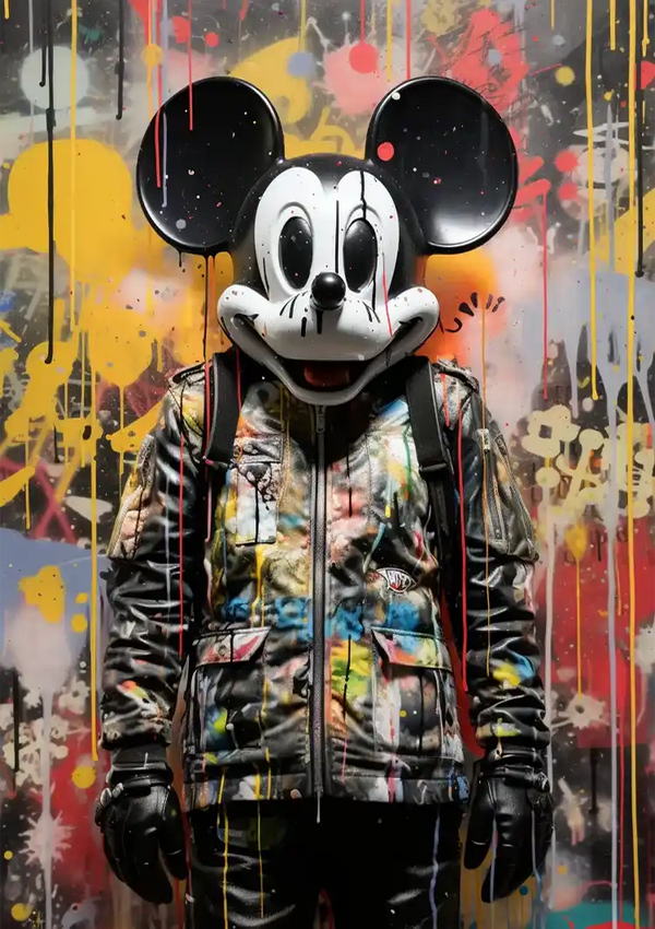 Mickey Mouse Graffiti Pop Art Painting