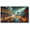 Ancient Roman Street Scene with Colosseum and Ruins at Night