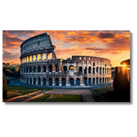 Colosseum bij zonsondergang met uitzicht op de warme lucht - Canvas wandkunst