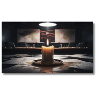 Kaarslicht Conspiracy Room - Canvas Wandkunst
