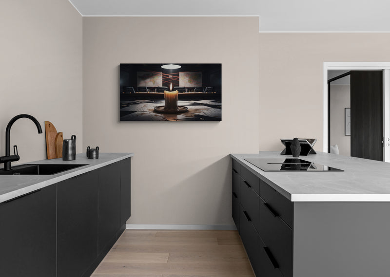 Kaarslicht Conspiracy Room - Canvas Wandkunst