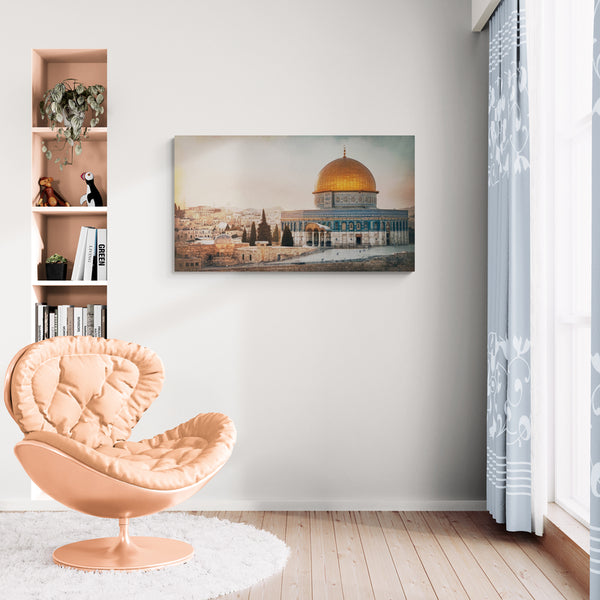 Golden Dome and Historic Cityscape Canvas – Historic Wall Art