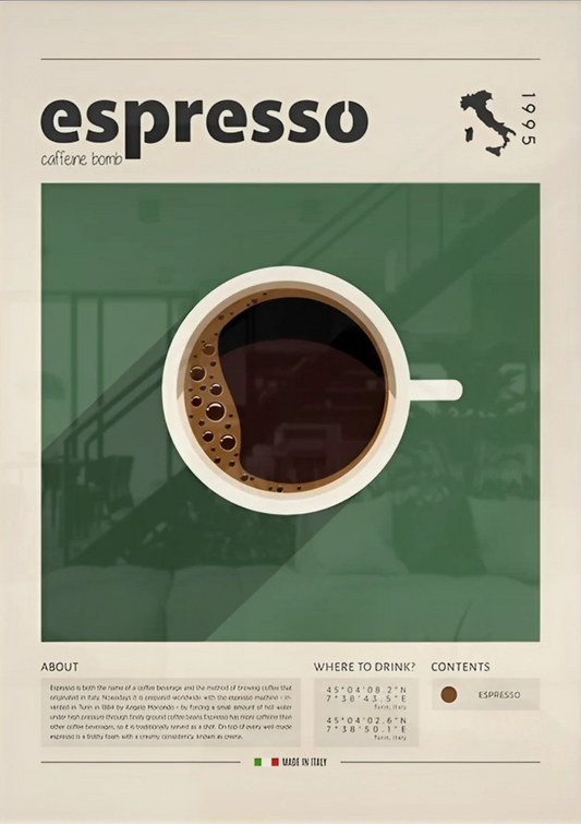 Espressotasse Leinwandbild über dem Bett im Schlafzimmer