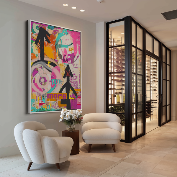 Urban Street Art Graffiti Bright Colors Arrows Typography Energetic Painting