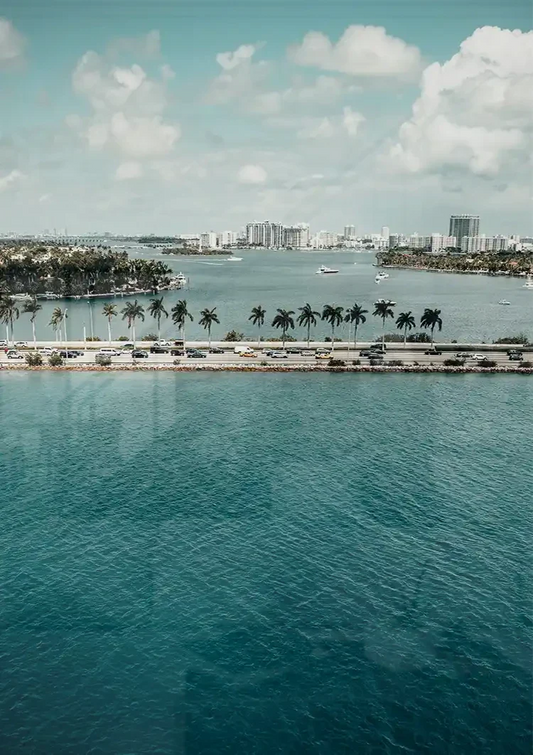 Palm Jumeirah w Dubaju obraz na płótnie nad łóżkiem w sypialni
