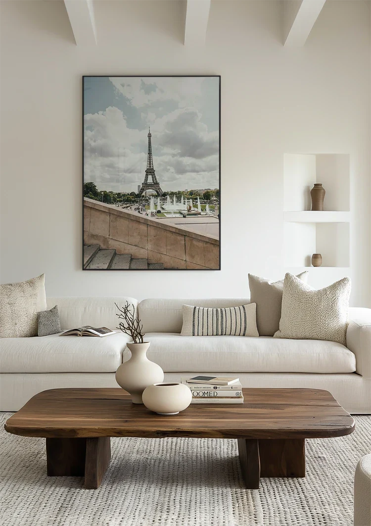 Eiffelturm vom Trocadéro Paris Brunnen Blauer Himmel Gemälde