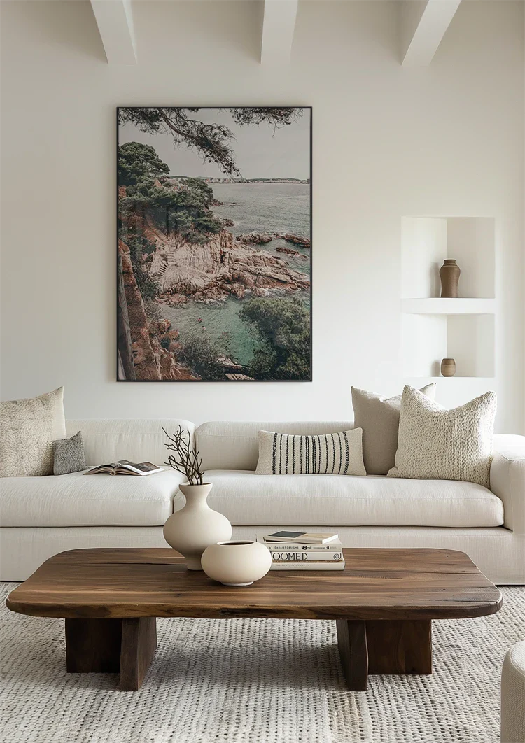 Rocky Coastline with Turquoise Clear Water Painting