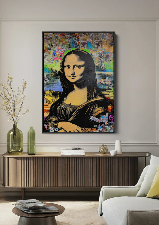 Mona Lisa Pop Art Kleurrijke Street Art Interpretatie Modern Canvas Schilderij
