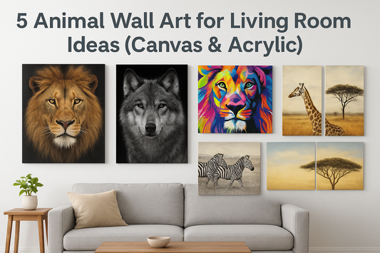 5 Animal Wall Art for Living Room Ideas (Canvas & Acrylic)
