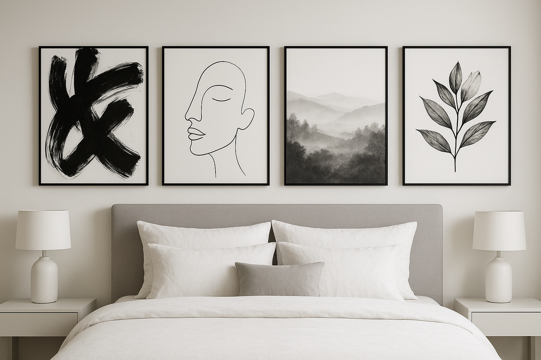 11 Black And White Bedroom Wall Art Ideas For A Calm Space