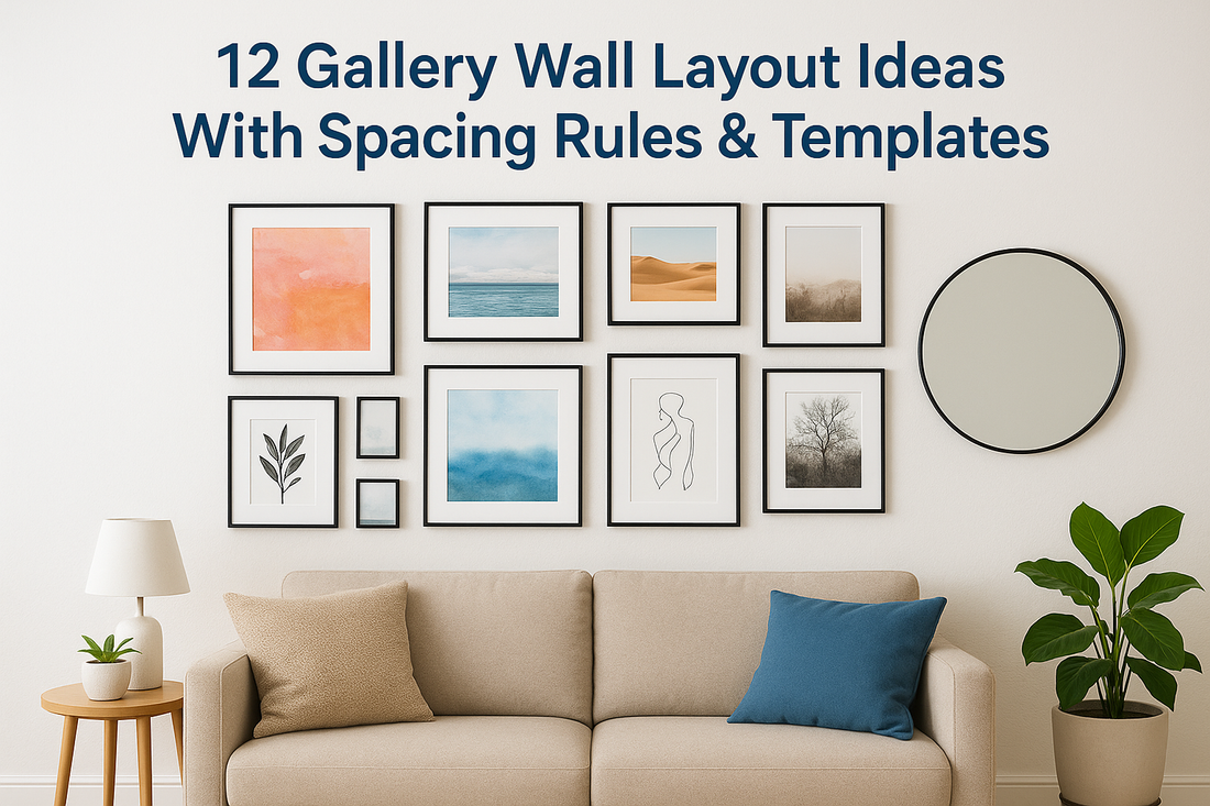 12 Gallery Wall Layout Ideas With Spacing Rules & Templates