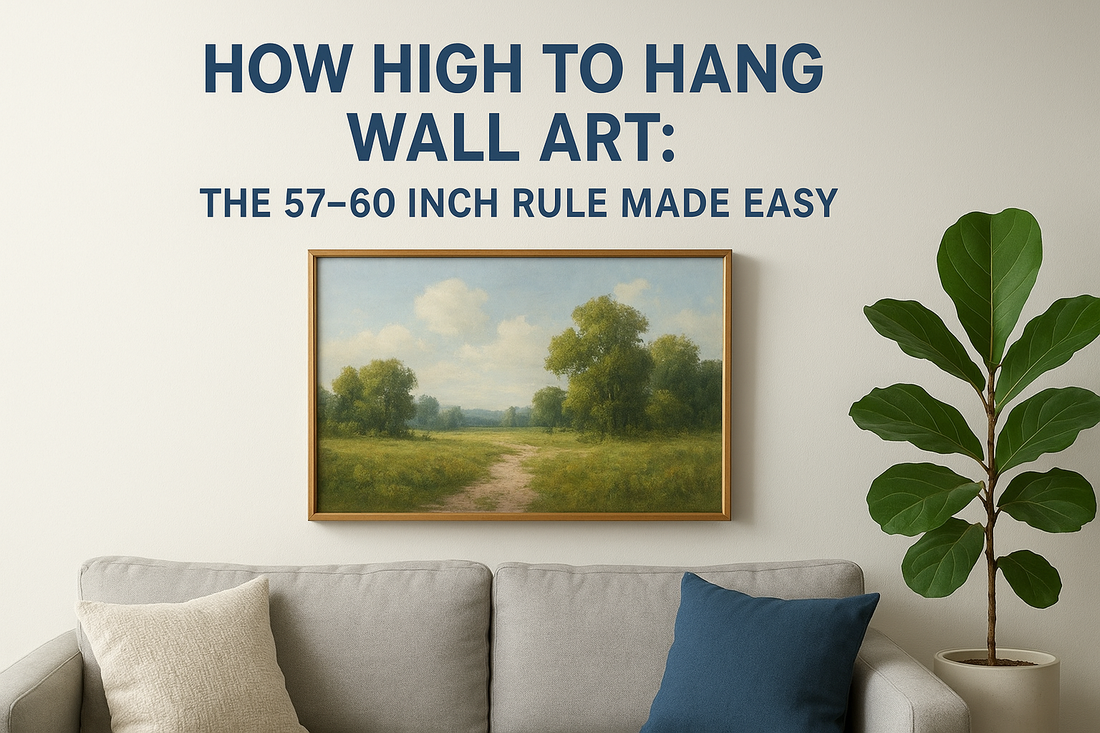 How High To Hang Wall Art: The 57–60 Inch Rule Made Easy