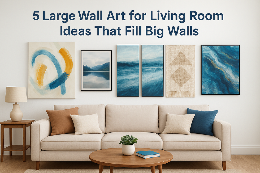 5 Large Wall Art for Living Room Ideas That Fill Big Walls