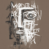 Roughly Sketched Face with Text Modern Urban Painting