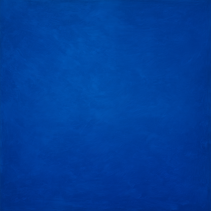 Diep Ultramarijn Blauw Monochroom Minimalistisch Schilderij