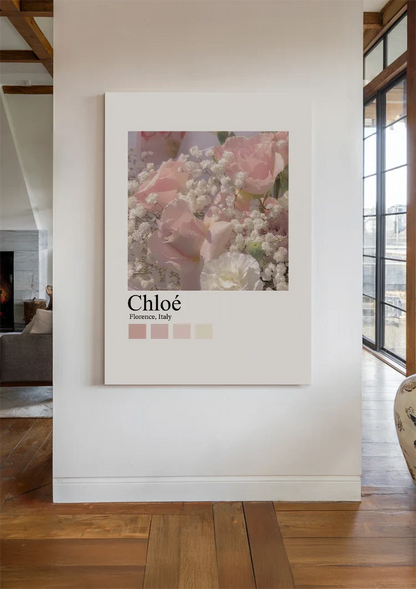 Chloé Florence Roze Rozen Bloemstuk Sereen Lente Fotografie Schilderij