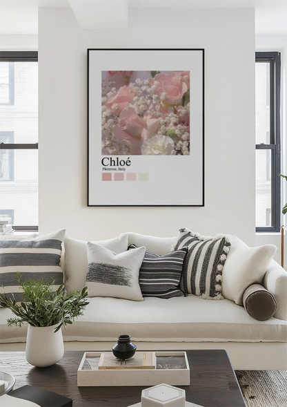 Chloé Florence Roze Rozen Bloemstuk Sereen Lente Fotografie Schilderij