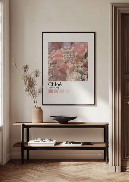 Chloé Florence Roze Rozen Bloemstuk Sereen Lente Fotografie Schilderij