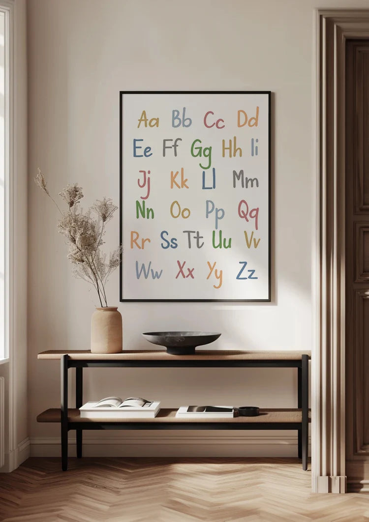 Colorful Alphabet Letters Children's Room Playful Painting