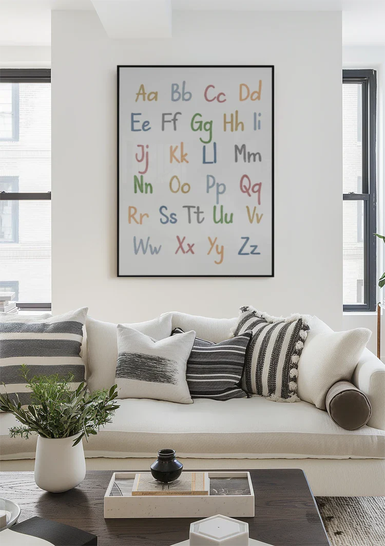 Colorful Alphabet Letters Children's Room Playful Painting