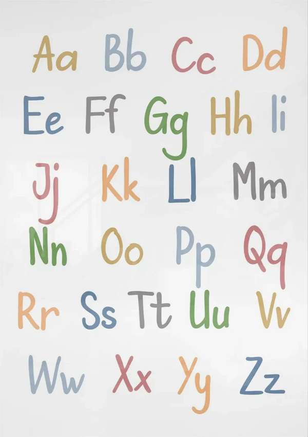 Colorful Alphabet Letters Children's Room Playful Painting