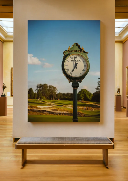 Rolex Outdoor Clock on Pillar in Green Park Painting