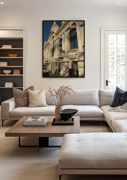 Luxusgeschäft im klassischen Gebäude Monaco Architektur Gemälde