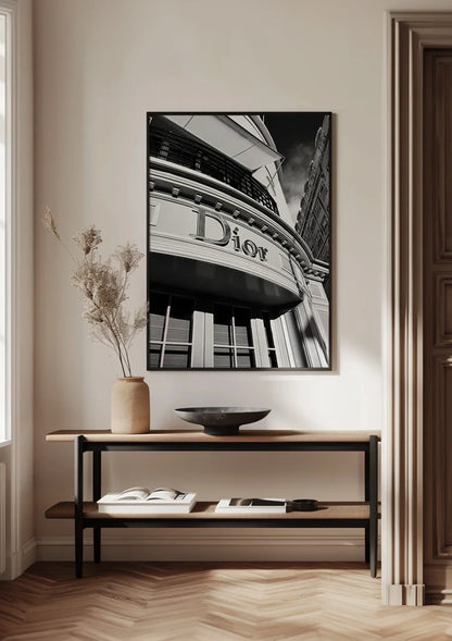 Dior Geschäft Fassade Schwarz Weiß Logo Luxus Mode Architektur Gemälde