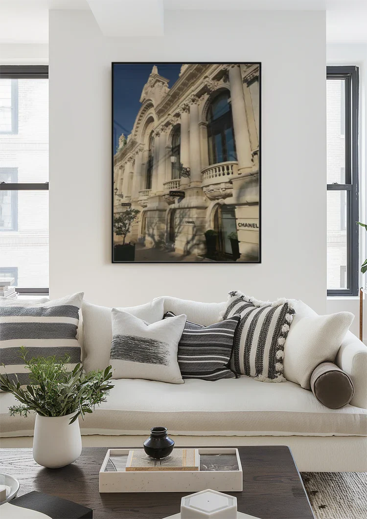 Luxusgeschäft im klassischen Gebäude Monaco Architektur Gemälde