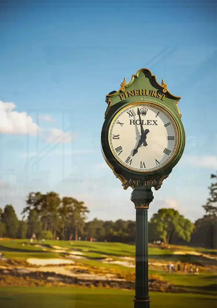 Rolex Outdoor Clock on Pillar in Green Park Painting