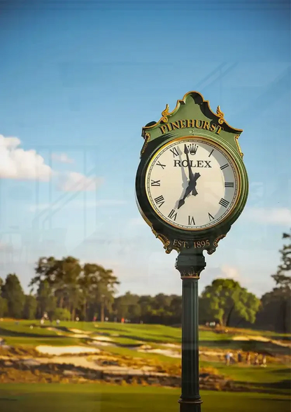 Rolex Outdoor Clock on Pillar in Green Park Painting