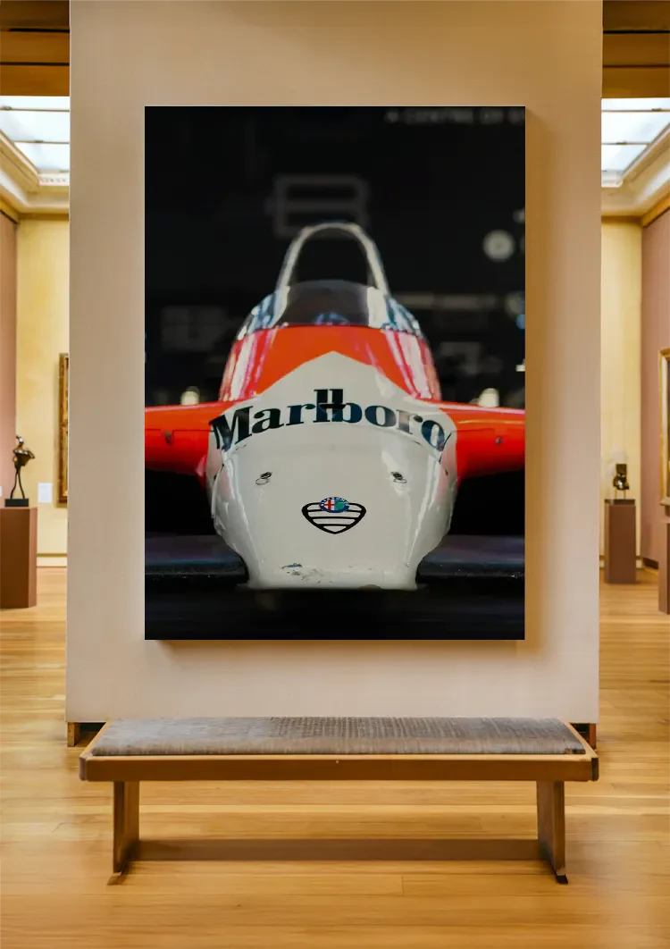 Alfa Romeo Formule 1 Marlboro Livery Vintage Racewagen Schilderij