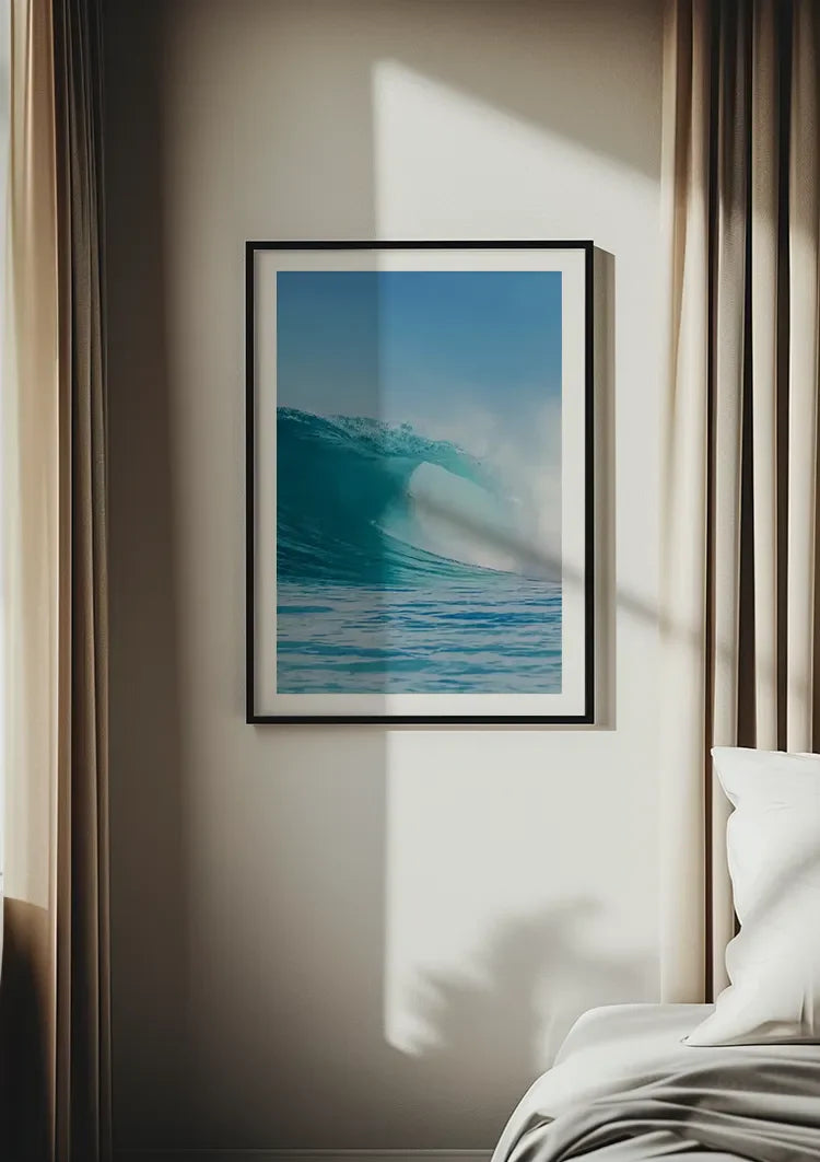 Big Wave Turquoise Ocean Powerful Seascape Nature Painting
