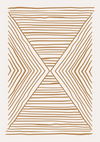 Horizontale Vertikale Linien Gold Beige Geometrisch Minimalistisch Kunst Gemälde