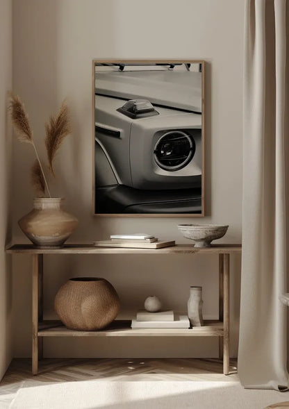 Mercedes G Klasse AMG Koplamp Close Up Zwart Wit Schilderij