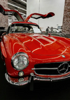 Red Mercedes 300SL Gullwing Doors Open Classic Car Painting