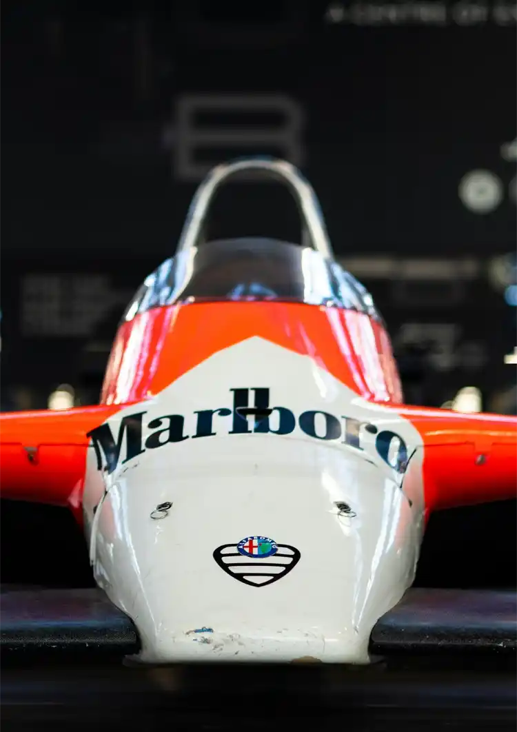 Alfa Romeo Formule 1 Marlboro Livery Vintage Racewagen Schilderij