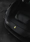 Ferrari F8 Tributo Schwarz Matt Motorhaube Gelbes Emblem Luxus Sportwagen Gemälde