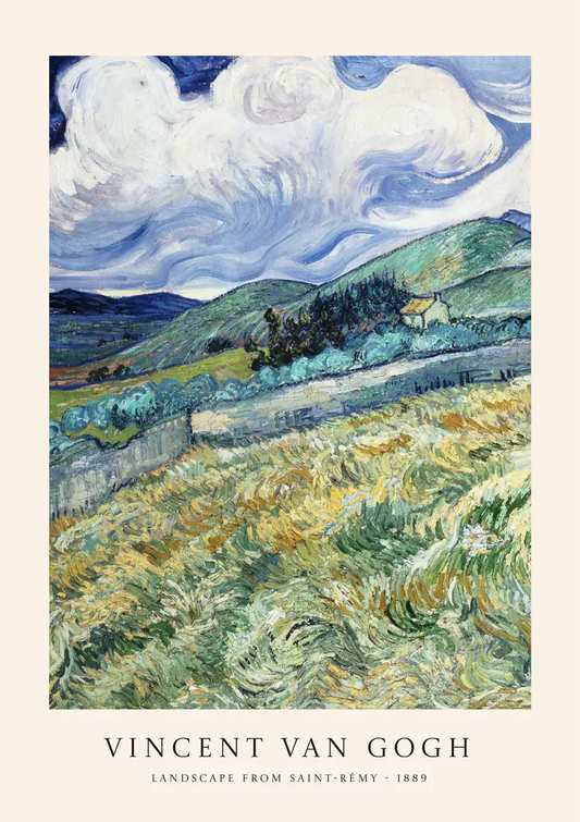 Landscape of Saint-Rémy Van Gogh Green Hills Painting